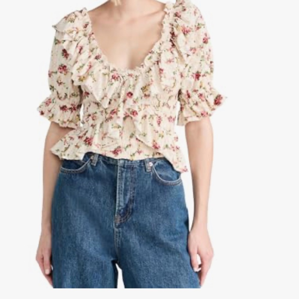 Free People S/P Favorite Girl Floral Top